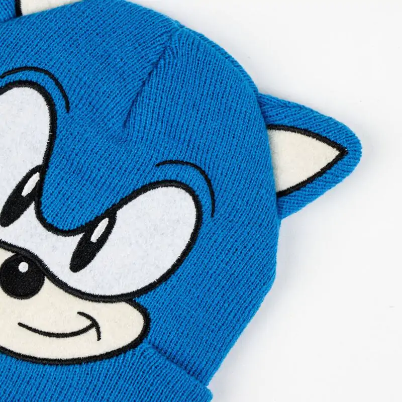 Sonic The Hedgehog hat and gloves set product photo