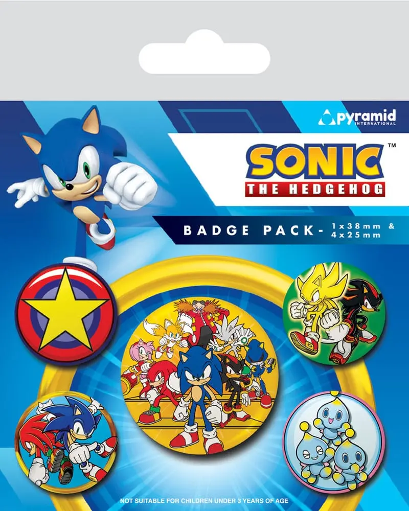 Sonic the Hedgehog Pin-Back Buttons 5-Pack Speed Team termékfotó