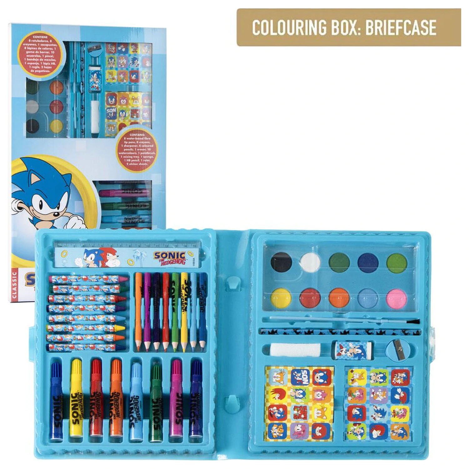Sonic the Hedgehog Colouring stationery case product photo
