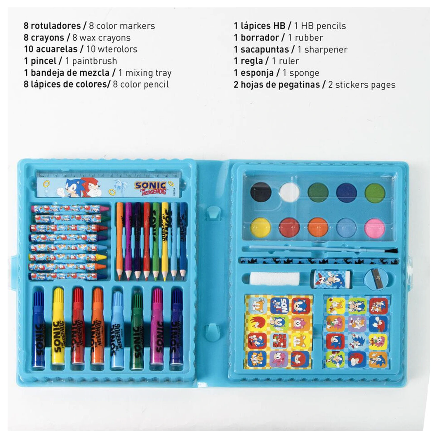 Sonic the Hedgehog Colouring stationery case product photo