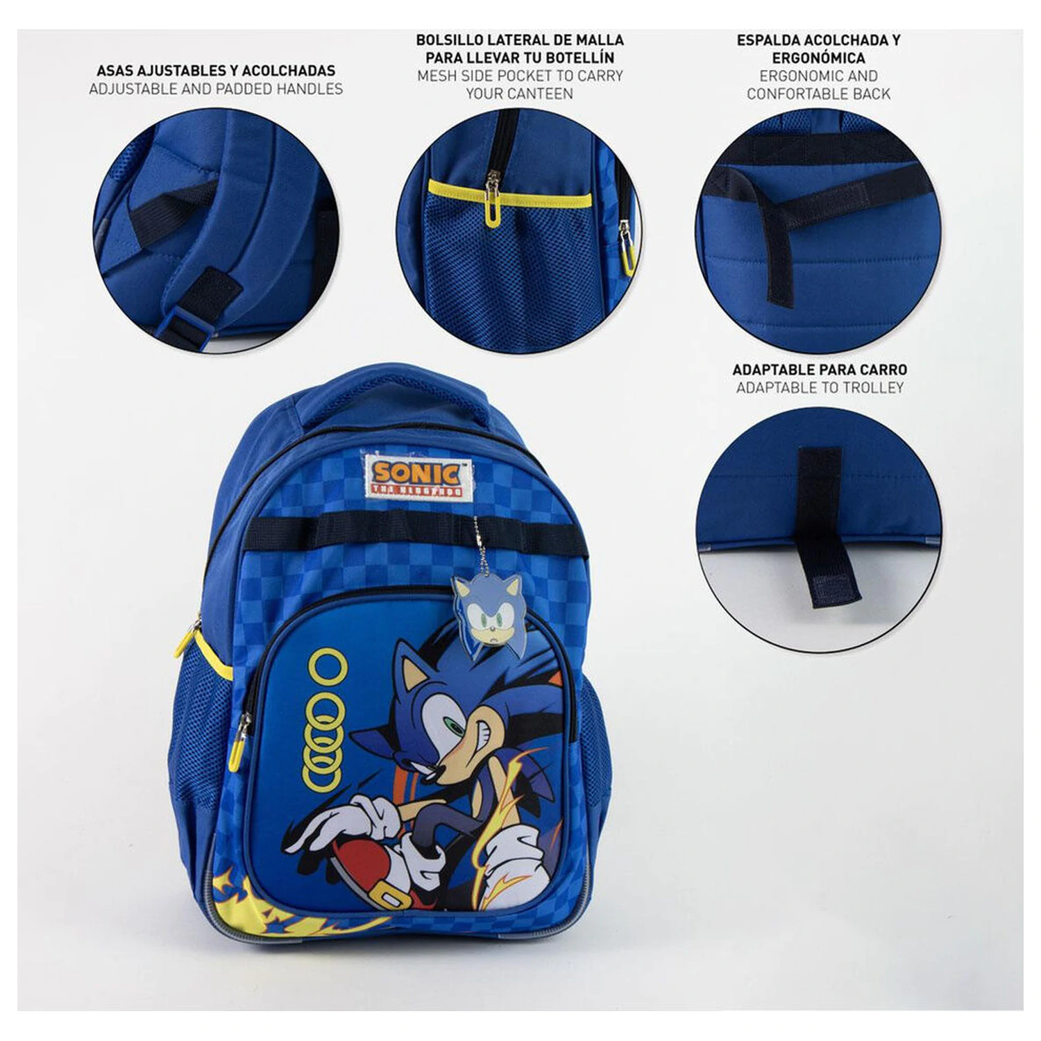 Sonic the Hedgehog adaptable backpack 42cm product photo