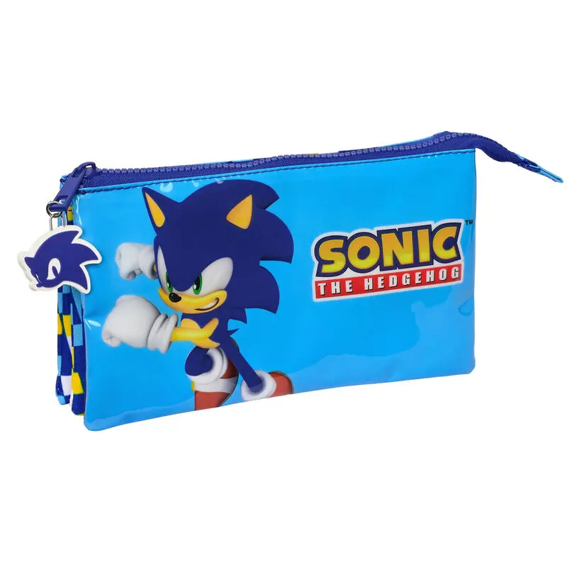 Sonic The Hedgehog triple pencil case termékfotó