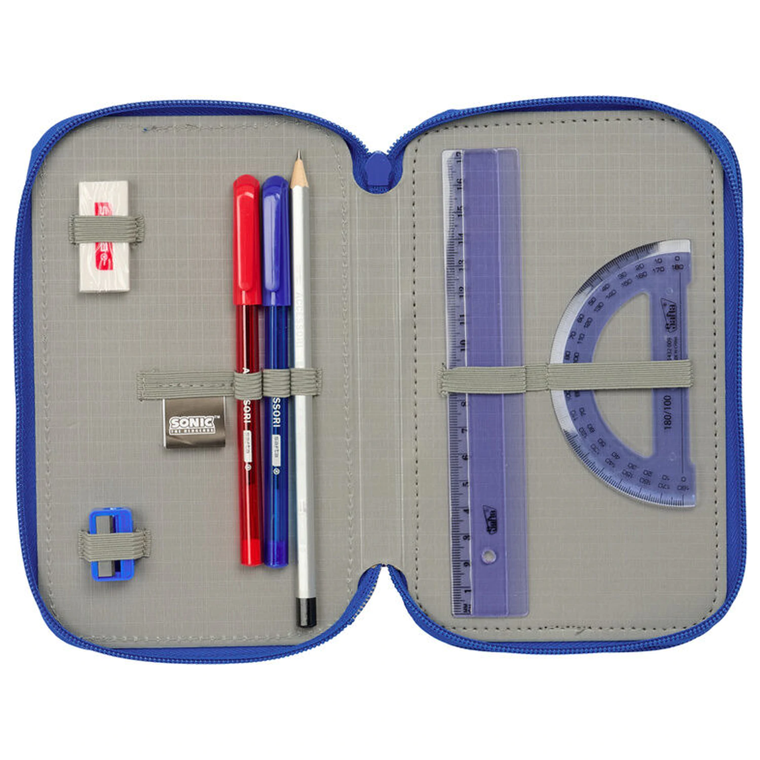 Sonic the Hedgehog triple pencil case 37pcs product photo