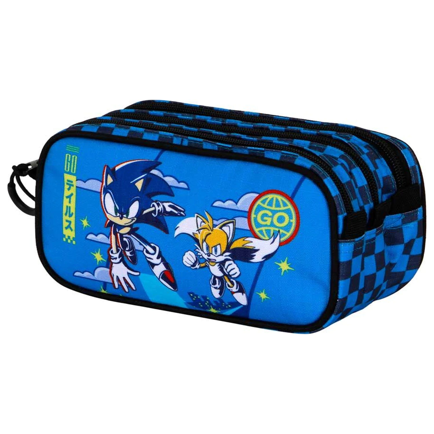 Sonic the Hedgehog triple pencil case product photo