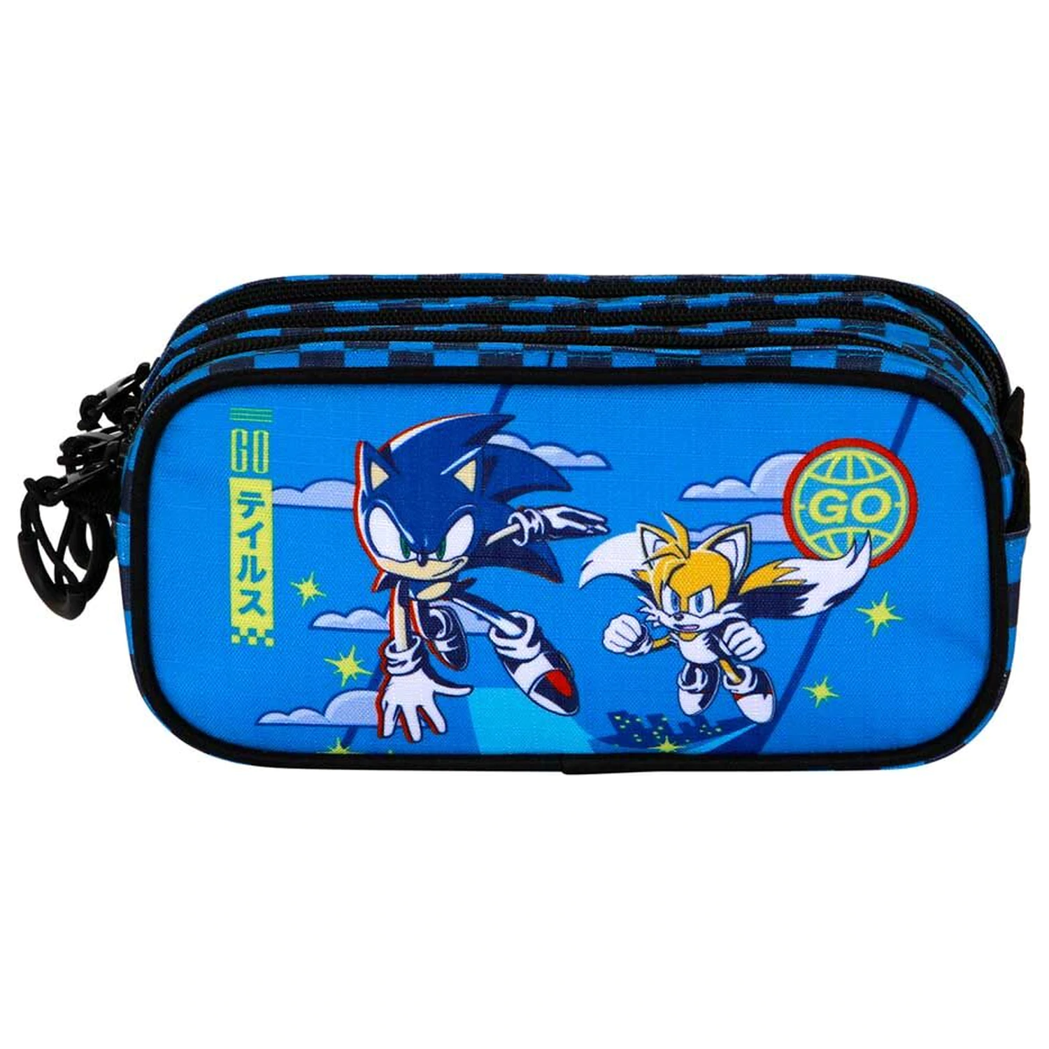 Sonic the Hedgehog triple pencil case product photo