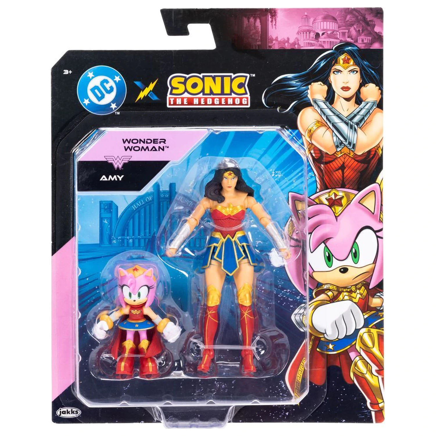 Sonic The Hedgehog x Dc Comics Amy & Wonder Woman figure product photo