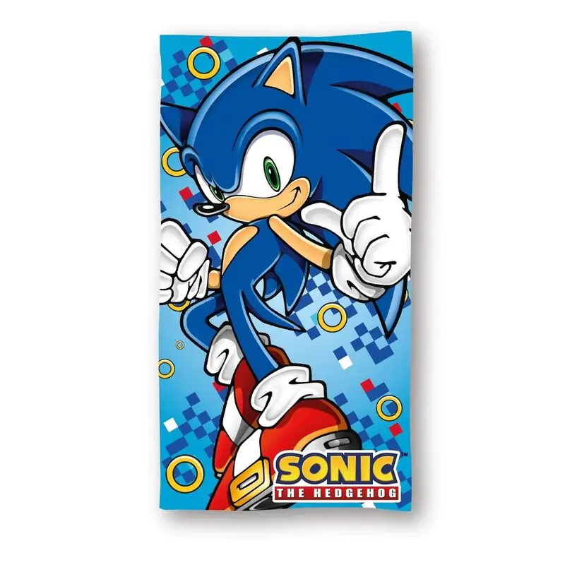 Sonic the Hedheghog microfibre beach towel product photo