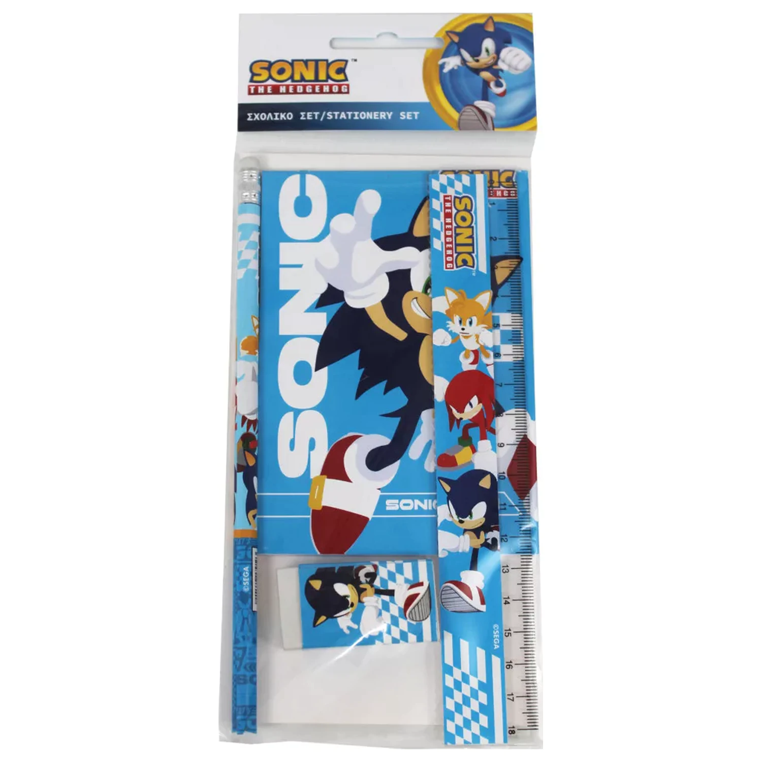 Sonic Trio Stationery Set - 5 pieces product photo
