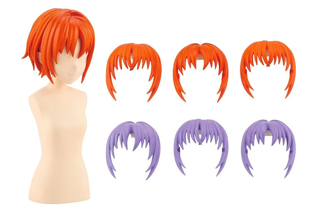 Sousai Shojo Teien Model Kit Accesoory Set 1/10 After School Short Wigs Type A Orange &amp; Purple product photo