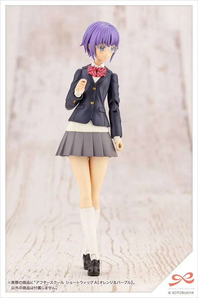Sousai Shojo Teien Model Kit Accesoory Set 1/10 After School Short Wigs Type A Orange &amp; Purple product photo