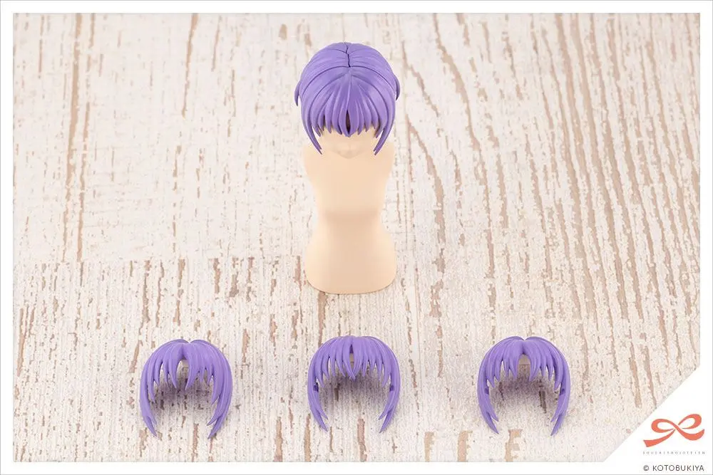 Sousai Shojo Teien Model Kit Accesoory Set 1/10 After School Short Wigs Type A Orange &amp; Purple product photo