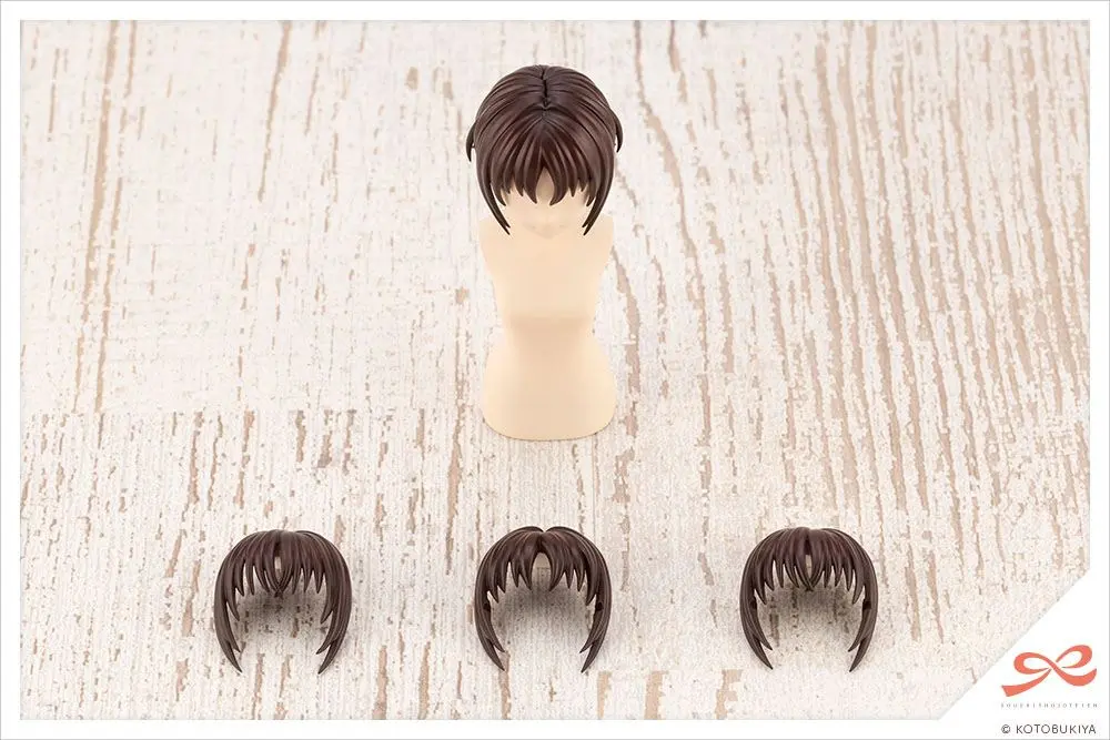 Sousai Shojo Teien Model Kit Accesoory Set 1/10 After School Short Wigs Type A White &amp; Choco Brown product photo