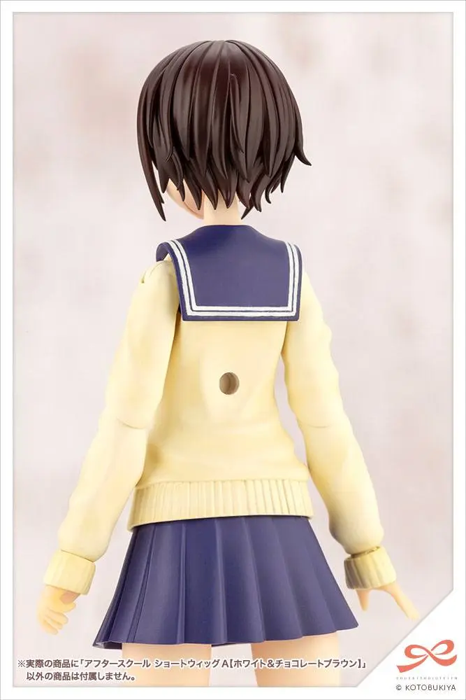 Sousai Shojo Teien Model Kit Accesoory Set 1/10 After School Short Wigs Type A White &amp; Choco Brown product photo