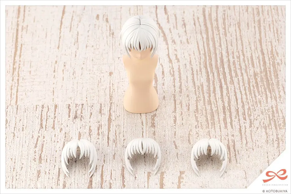 Sousai Shojo Teien Model Kit Accesoory Set 1/10 After School Short Wigs Type A White &amp; Choco Brown product photo