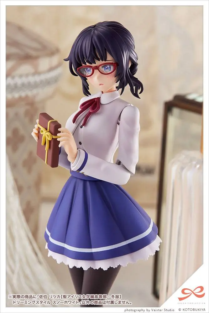 Sousai Shojo Teien Plastic Model Kit 1/10 Ritsuka Saeki St. Iris Gauken Girls' High School Winter Clothes Dreaming Style Snow White 16 cm product photo