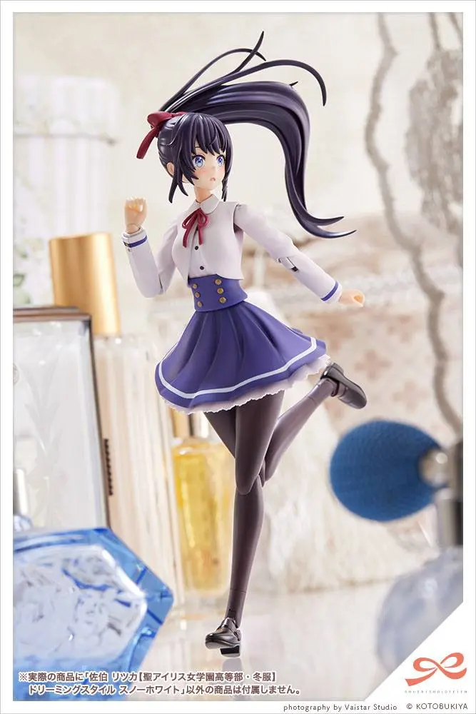 Sousai Shojo Teien Plastic Model Kit 1/10 Ritsuka Saeki St. Iris Gauken Girls' High School Winter Clothes Dreaming Style Snow White 16 cm product photo
