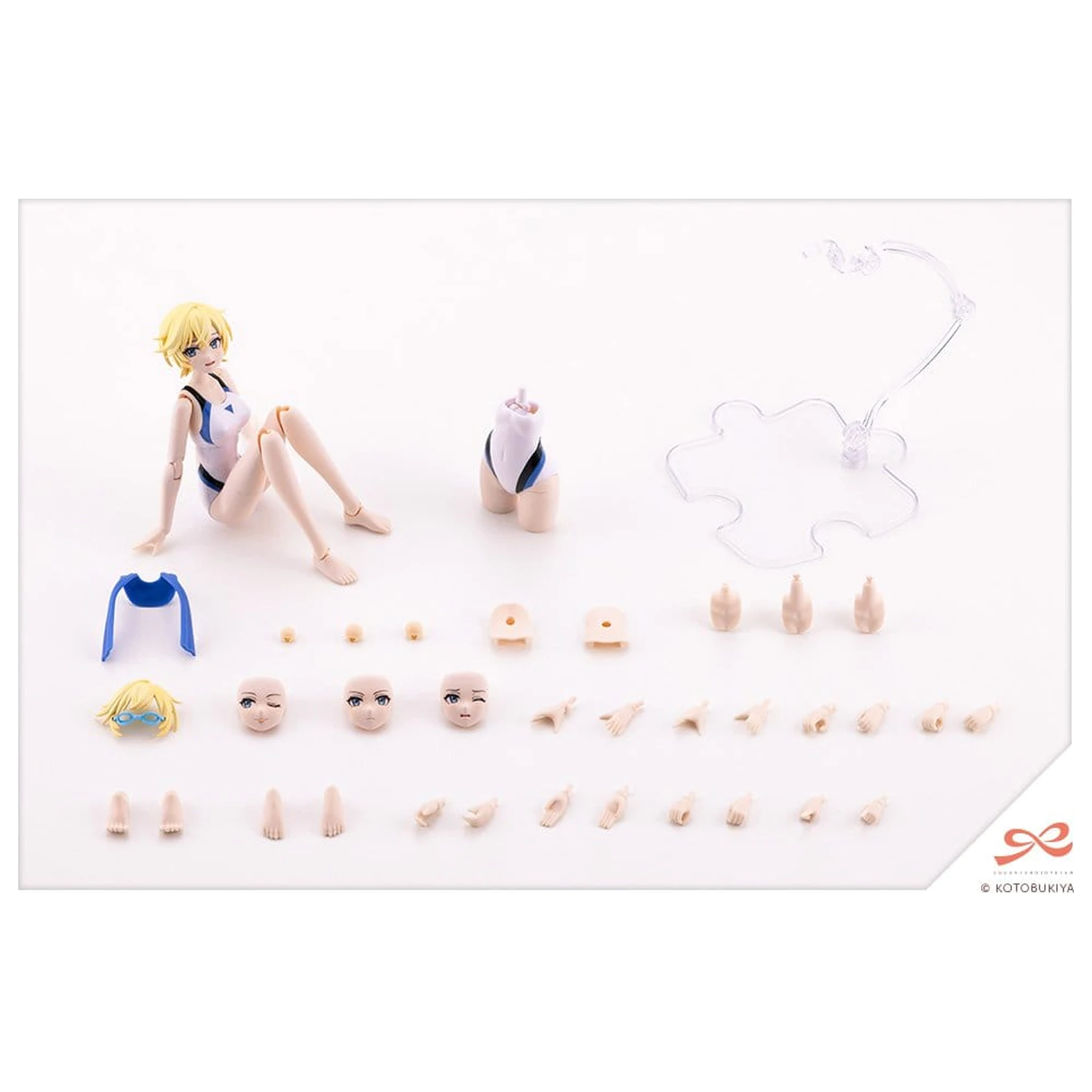 Sousai Shojo Teien Plastic Model 1/10 Rui Saotome Touou High School Competitive Swimsuit Dreaming Style White Dolphin 16 cm product photo