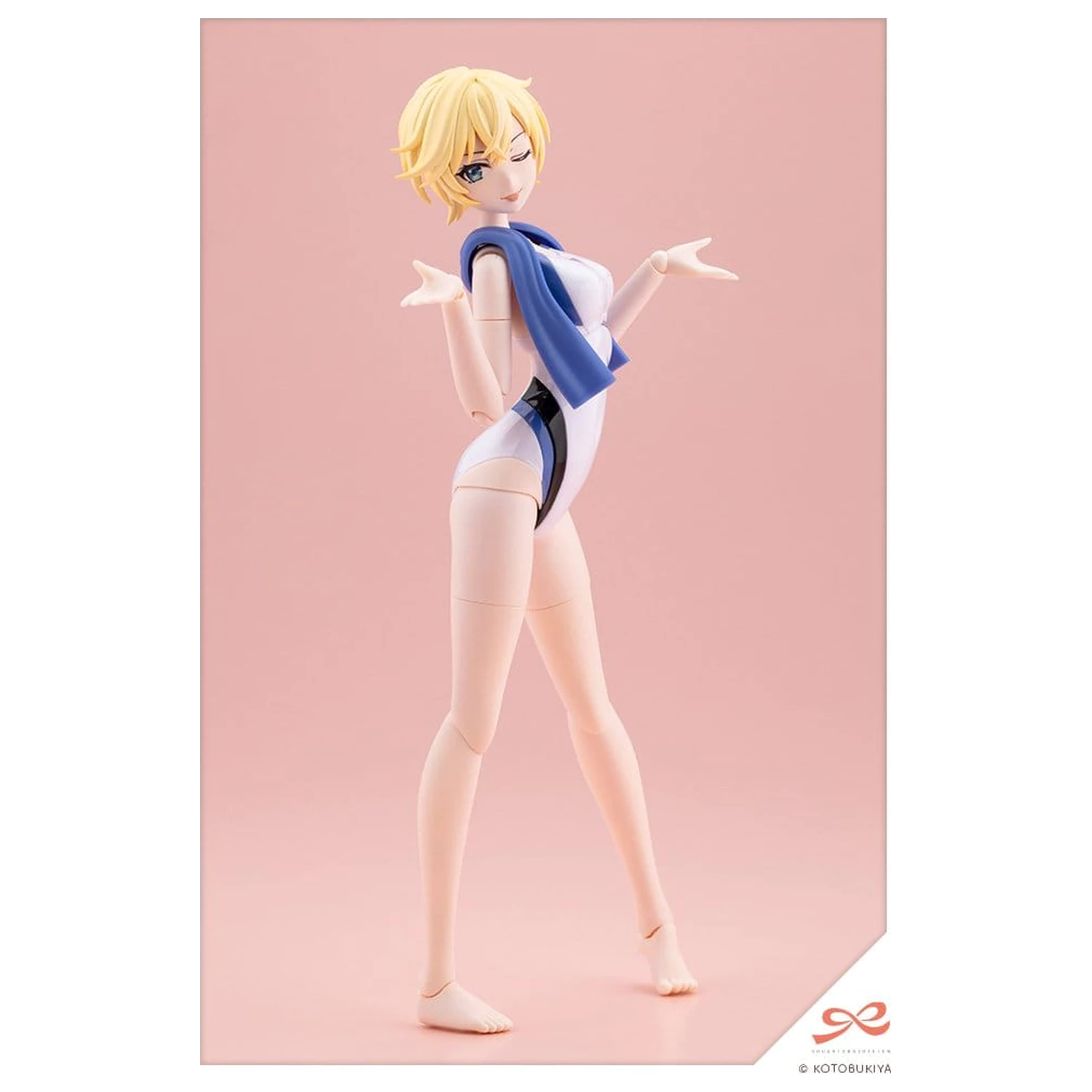 Sousai Shojo Teien Plastic Model 1/10 Rui Saotome Touou High School Competitive Swimsuit Dreaming Style White Dolphin 16 cm product photo
