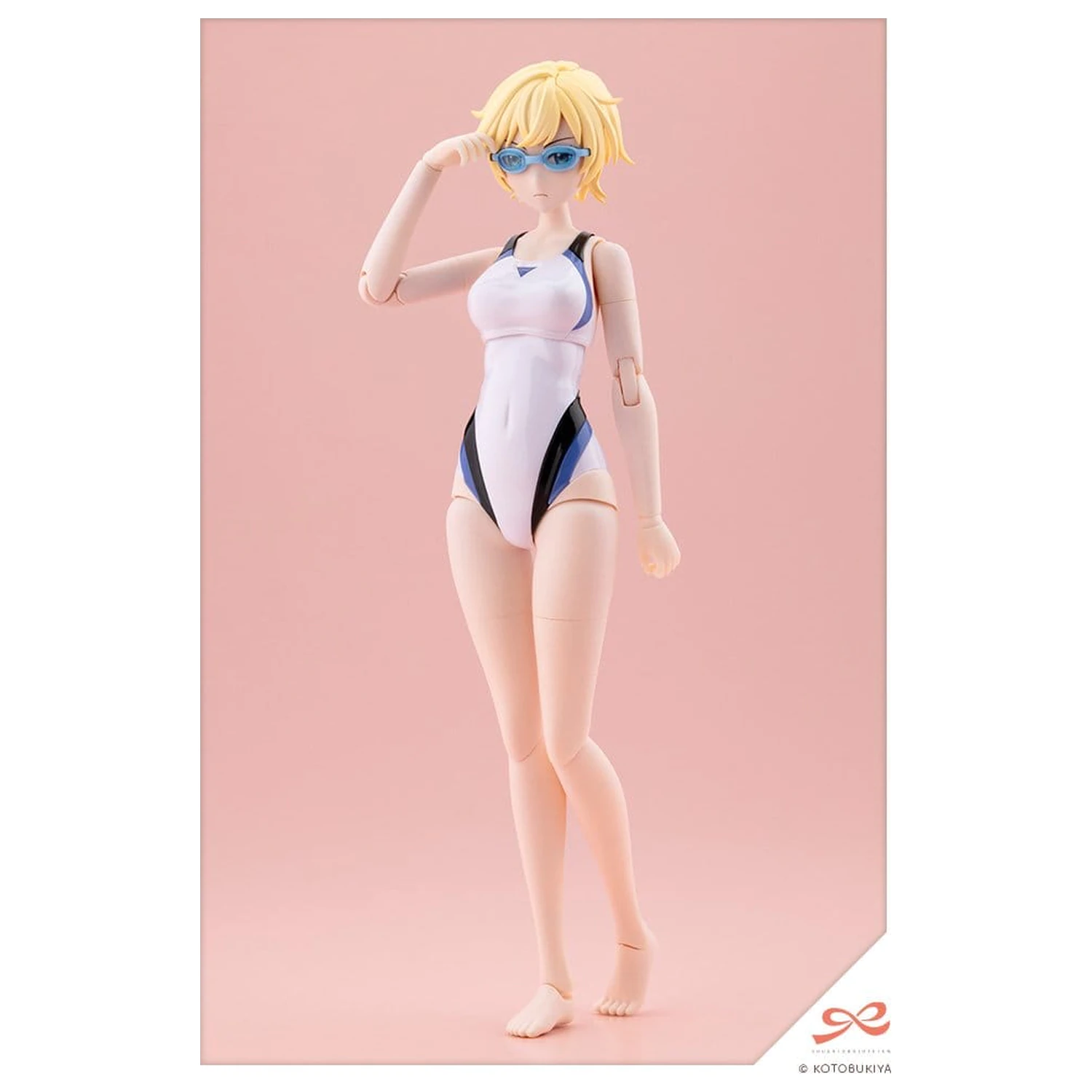 Sousai Shojo Teien Plastic Model 1/10 Rui Saotome Touou High School Competitive Swimsuit Dreaming Style White Dolphin 16 cm product photo