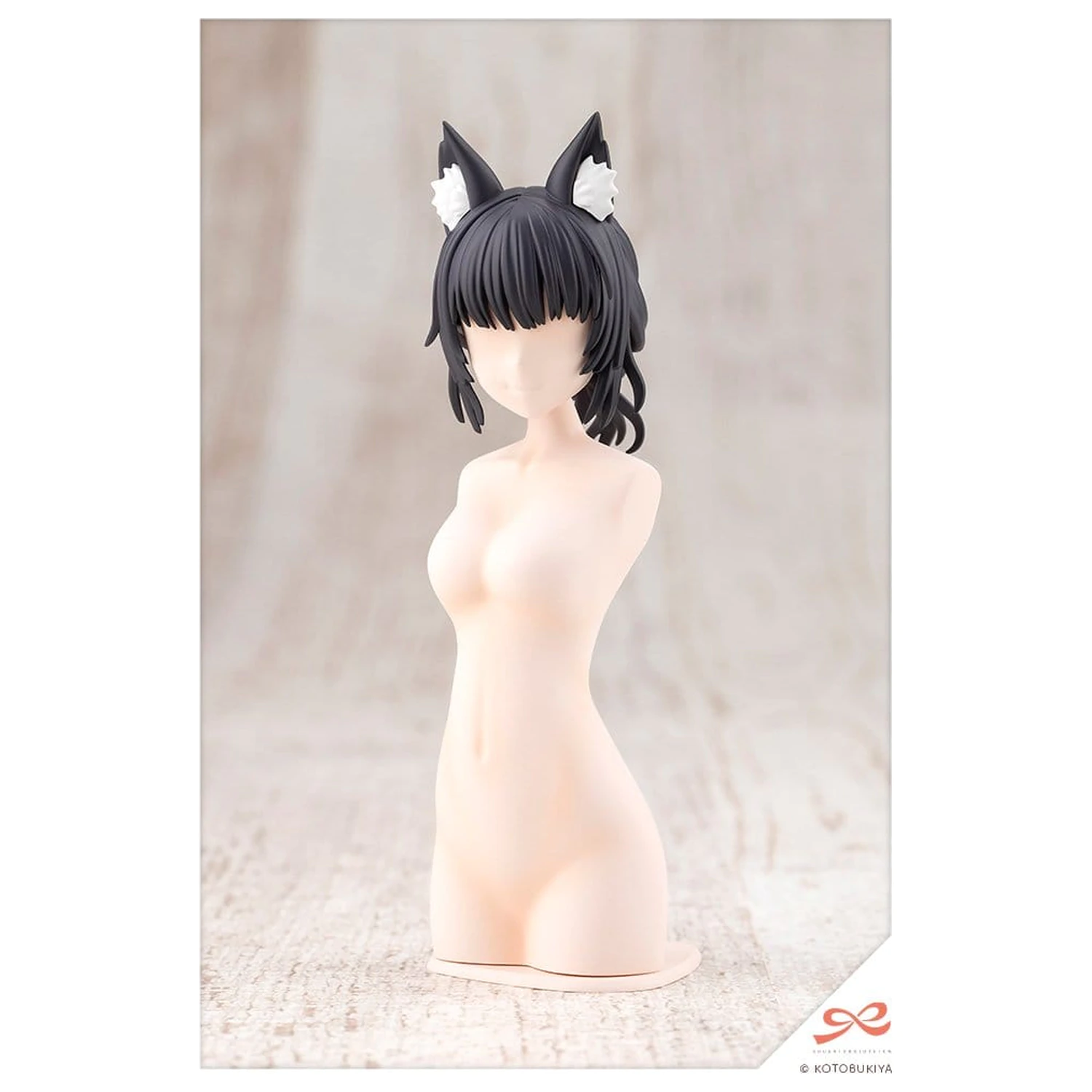 Sousai Shojo Teien Model Kit Accessory Set Arranged Wigs Animal Ears Messy Bun Fox 9 cm product photo