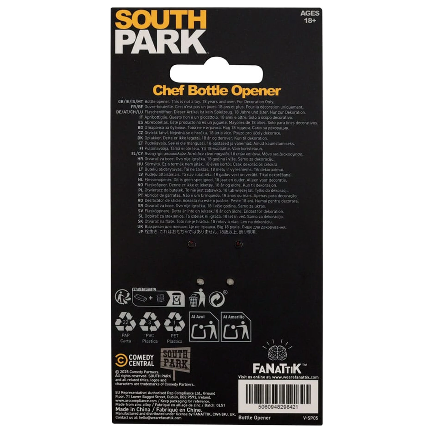 South Park Bottle Opener Chef product photo