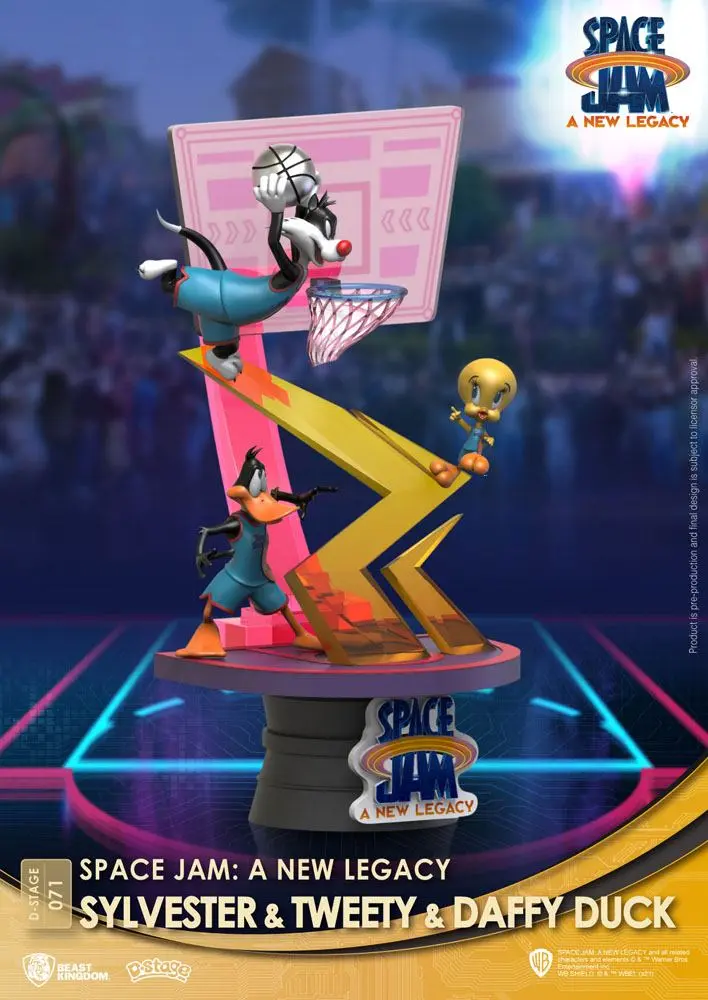 Space Jam: A New Legacy D-Stage PVC Diorama Sylvester &amp; Tweety &amp; Daffy Duck Standard Ver. 15 cm product photo