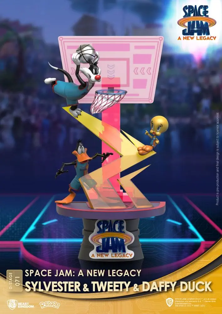 Space Jam: A New Legacy D-Stage PVC Diorama Sylvester &amp; Tweety &amp; Daffy Duck Standard Ver. 15 cm product photo
