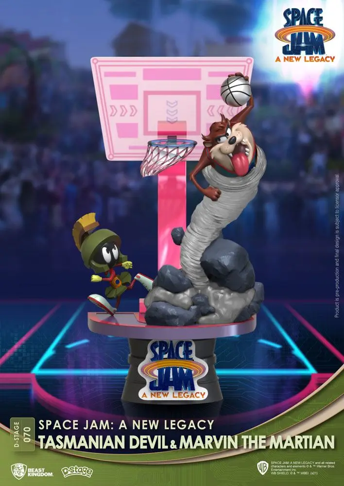 Space Jam: A New Legacy D-Stage PVC Diorama Tasmanian Devil &amp; Marvin The Martian New Version 15 cm product photo