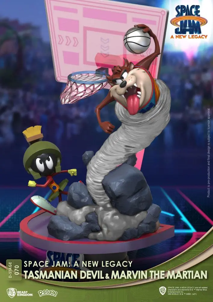 Space Jam: A New Legacy D-Stage PVC Diorama Tasmanian Devil &amp; Marvin The Martian New Version 15 cm product photo