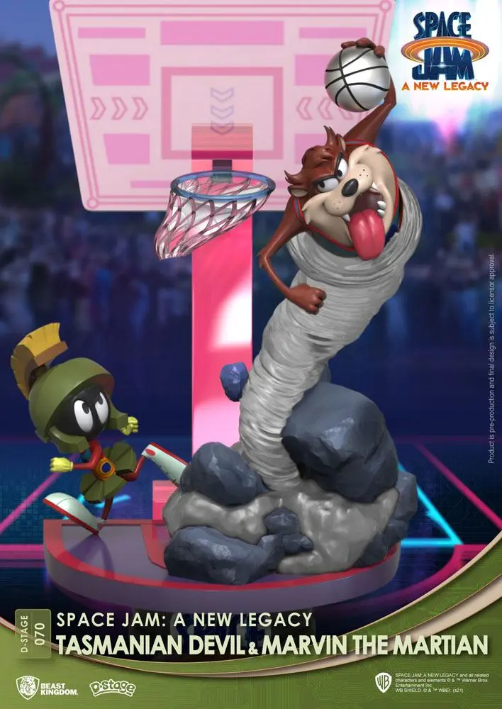 Space Jam: A New Legacy D-Stage PVC Diorama Tasmanian Devil &amp; Marvin The Martian New Version 15 cm product photo