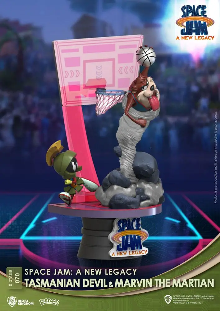 Space Jam: A New Legacy D-Stage PVC Diorama Tasmanian Devil &amp; Marvin The Martian New Version 15 cm product photo
