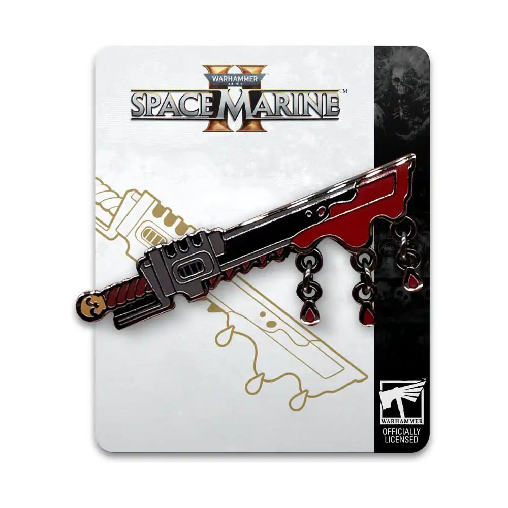 Space Marine 2 Pin Badge Chainsword  5 cm  product photo
