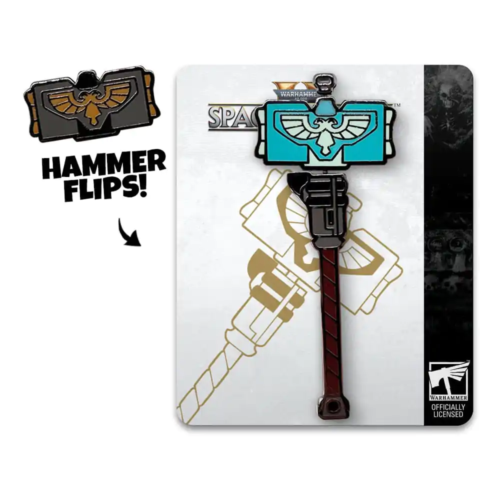 Space Marine 2 Pin Badge Thunder Hammer 5 cm  product photo