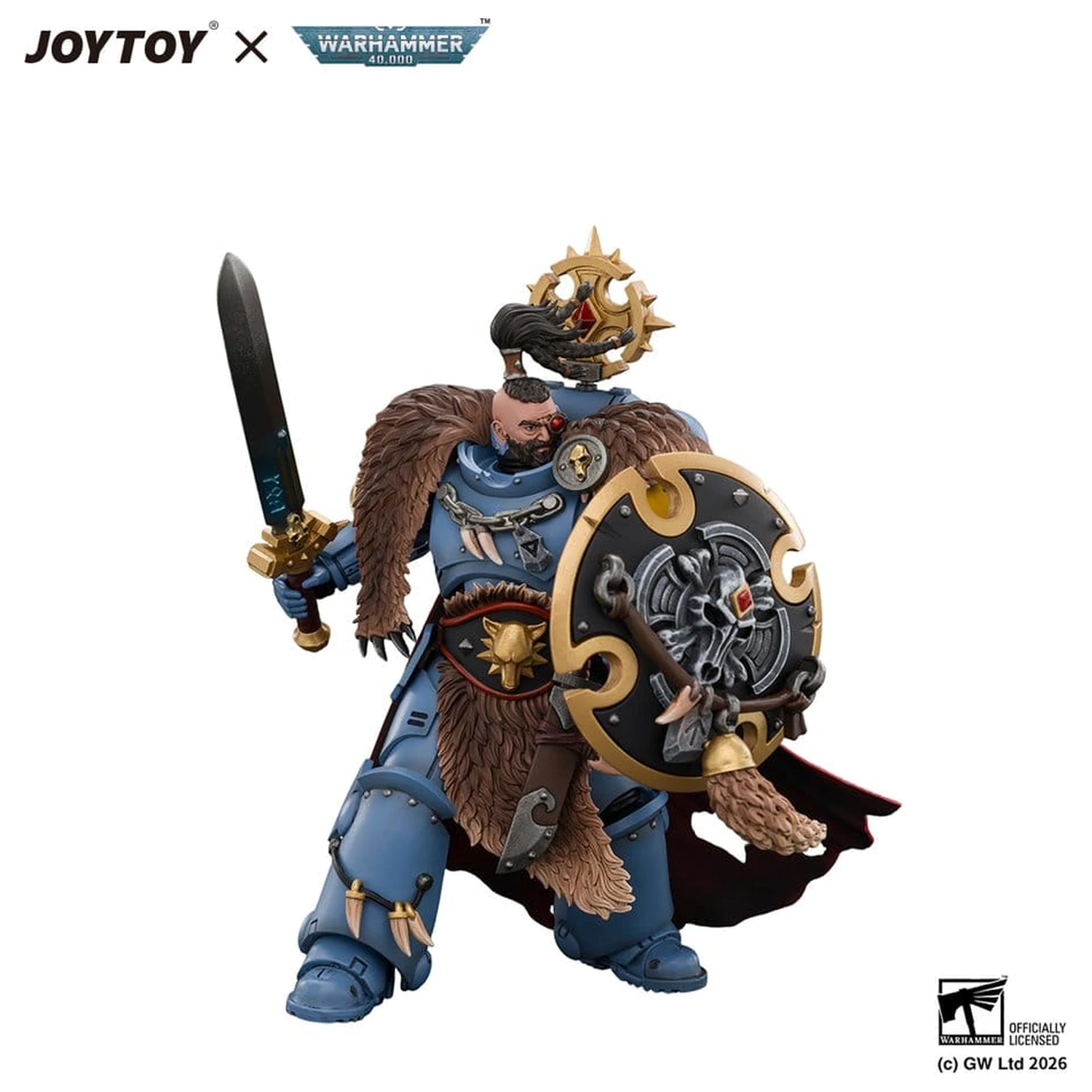 Space Marine Action Figure Space Wolves Wolf Guard Battle Leader 12 cm product photo