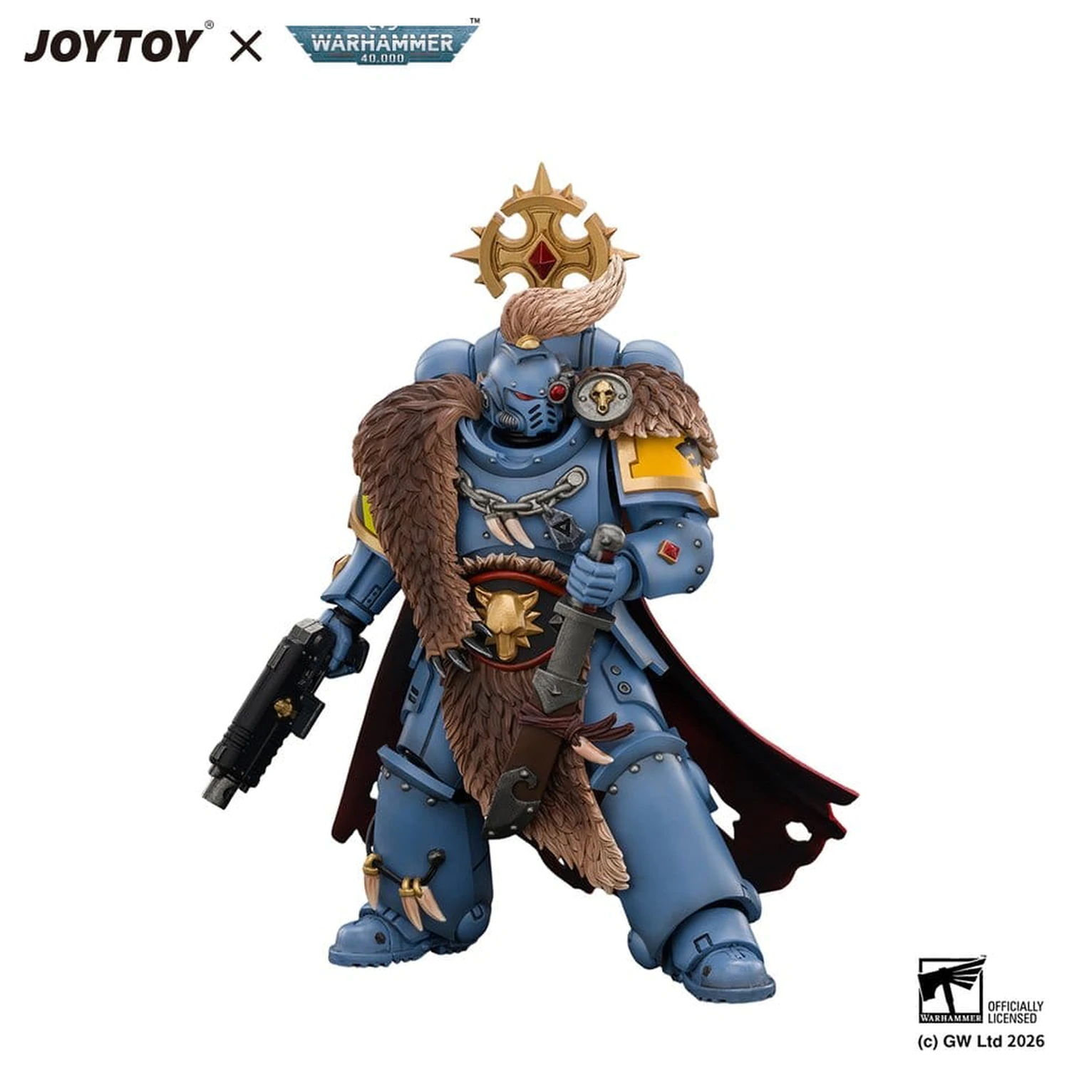 Space Marine Action Figure Space Wolves Wolf Guard Battle Leader 12 cm product photo