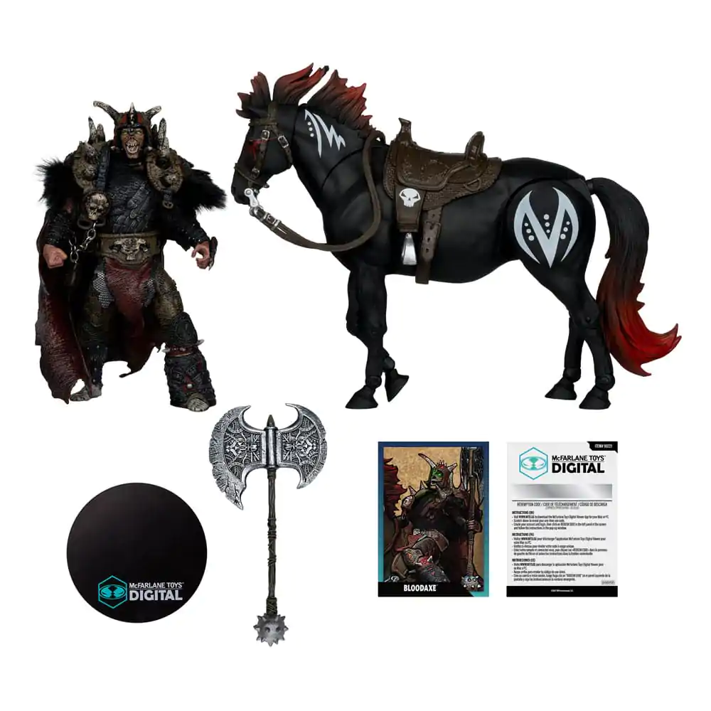 Spawn Action Figure 2-Pack Bloodaxe with Horse (Spawn: The Dark Ages) 18 cm product photo