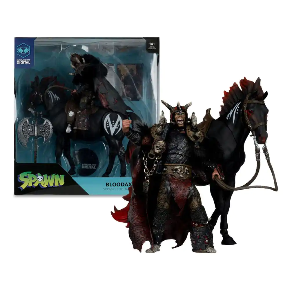 Spawn Action Figure 2-Pack Bloodaxe with Horse (Spawn: The Dark Ages) 18 cm product photo