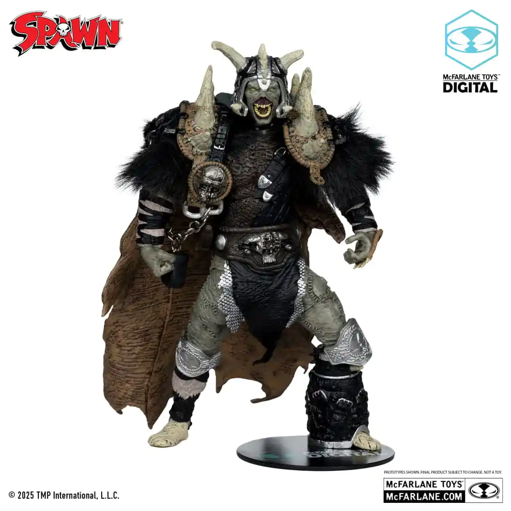 Spawn Action Figure Bloodaxe with Horse (Spawn: The Dark Ages) (McFarlane Toys 30th Anniversary) (Gold Label) 18 cm product photo