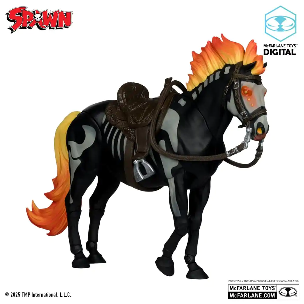 Spawn Action Figure Bloodaxe with Horse (Spawn: The Dark Ages) (McFarlane Toys 30th Anniversary) (Gold Label) 18 cm product photo