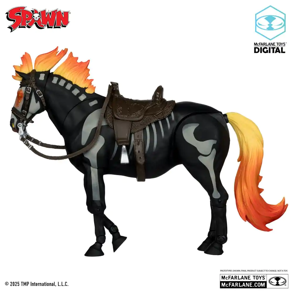 Spawn Action Figure Bloodaxe with Horse (Spawn: The Dark Ages) (McFarlane Toys 30th Anniversary) (Gold Label) 18 cm product photo