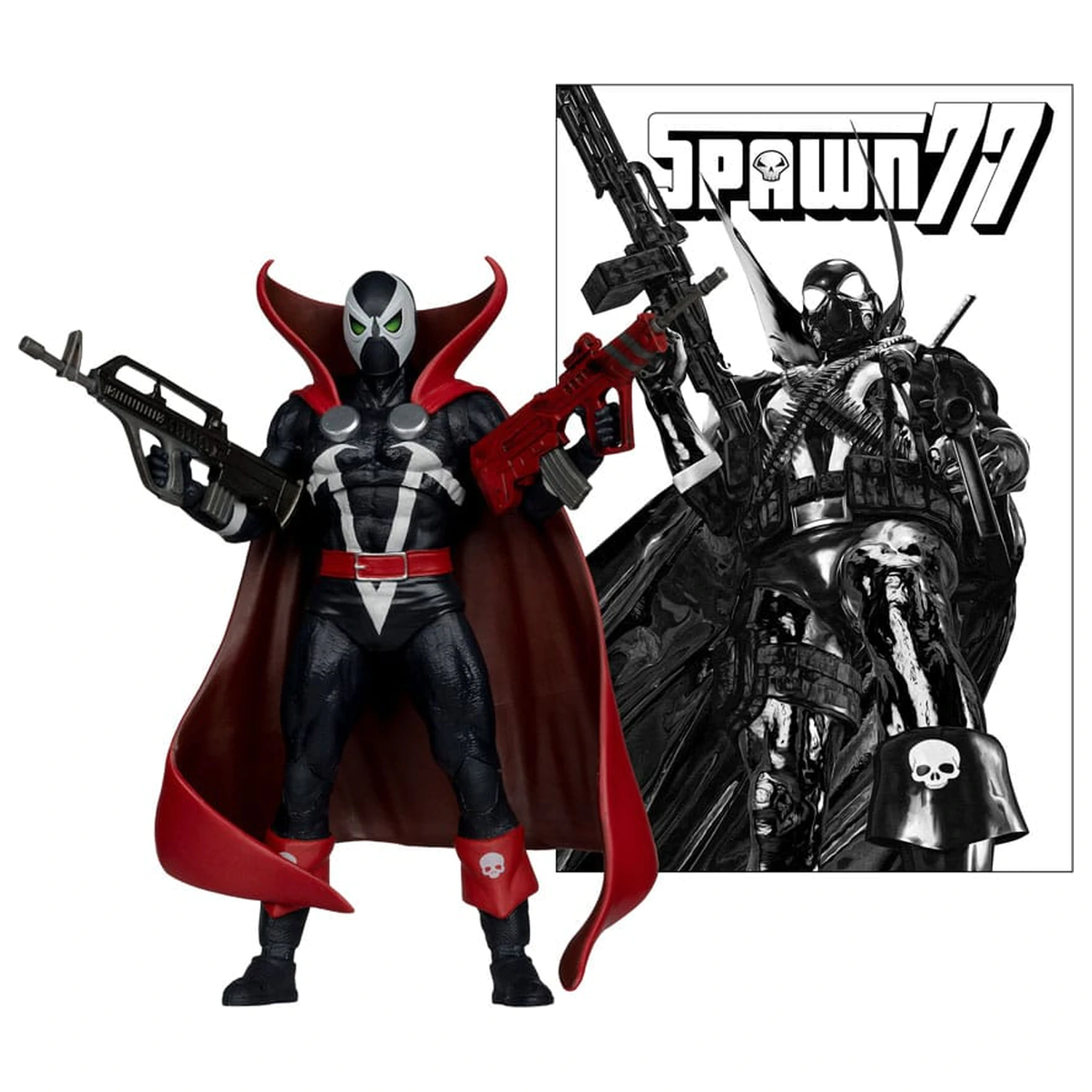 Spawn Page Punchers Action Figure Spawn 1977 Red and Black (Chase) Red Platinum Edition 18 cm  product photo
