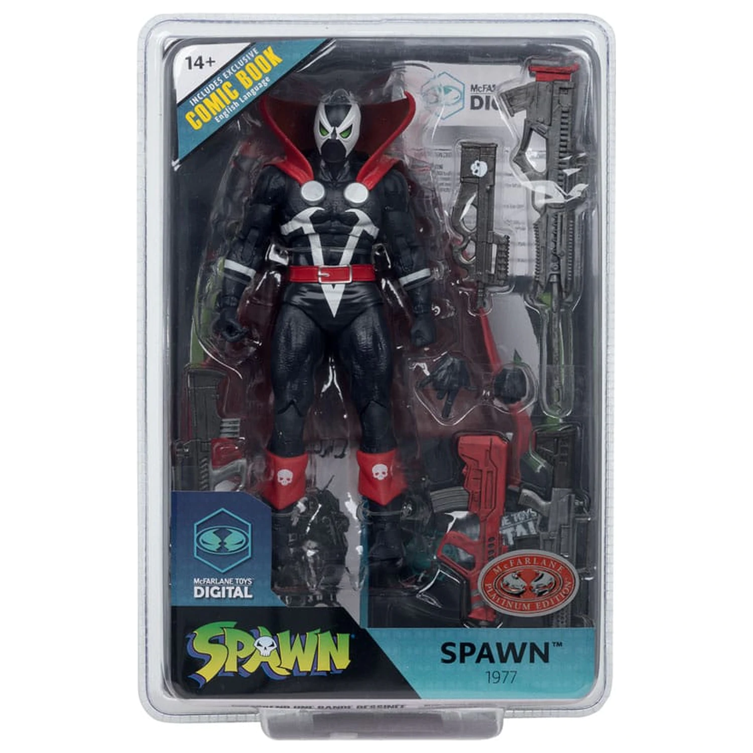Spawn Page Punchers Action Figure Spawn 1977 Red and Black (Chase) Red Platinum Edition 18 cm  product photo