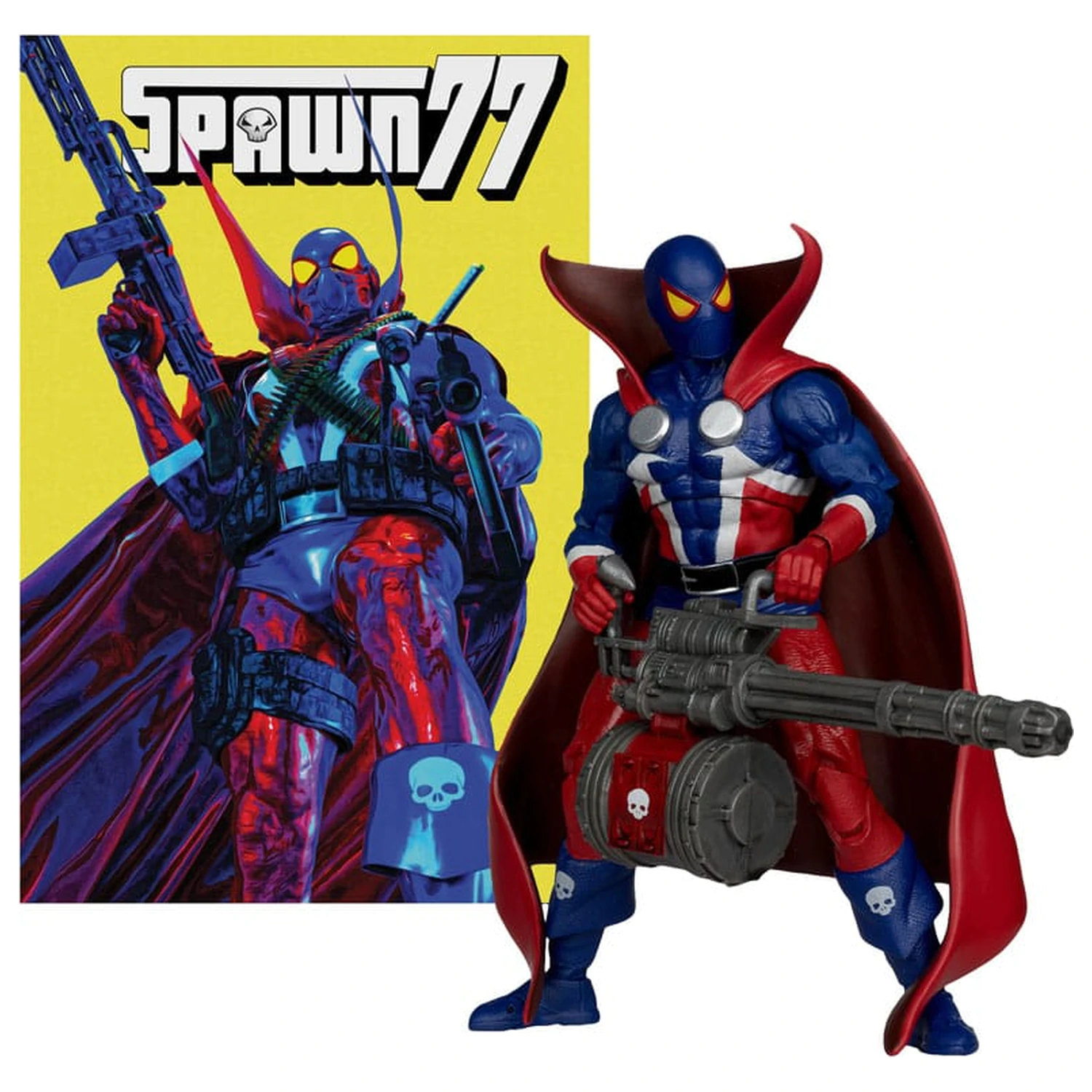 Spawn Page Punchers Action Figure Spawn 1977 Red and Blue (Chase) Red Platinum Edition 18 cm  product photo