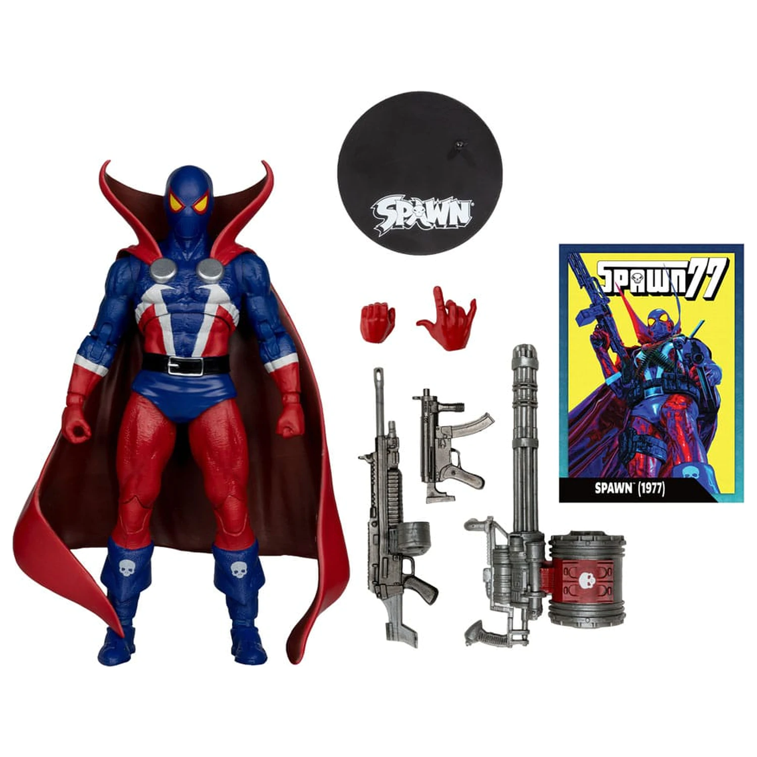 Spawn Page Punchers Action Figure Spawn 1977 Red and Blue (Chase) Red Platinum Edition 18 cm  product photo