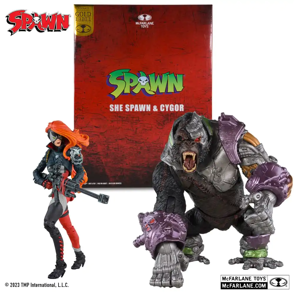 Spawn Action Figures Pack of 2 She Spawn & Cygor (Gold Label) 18 cm termékfotó