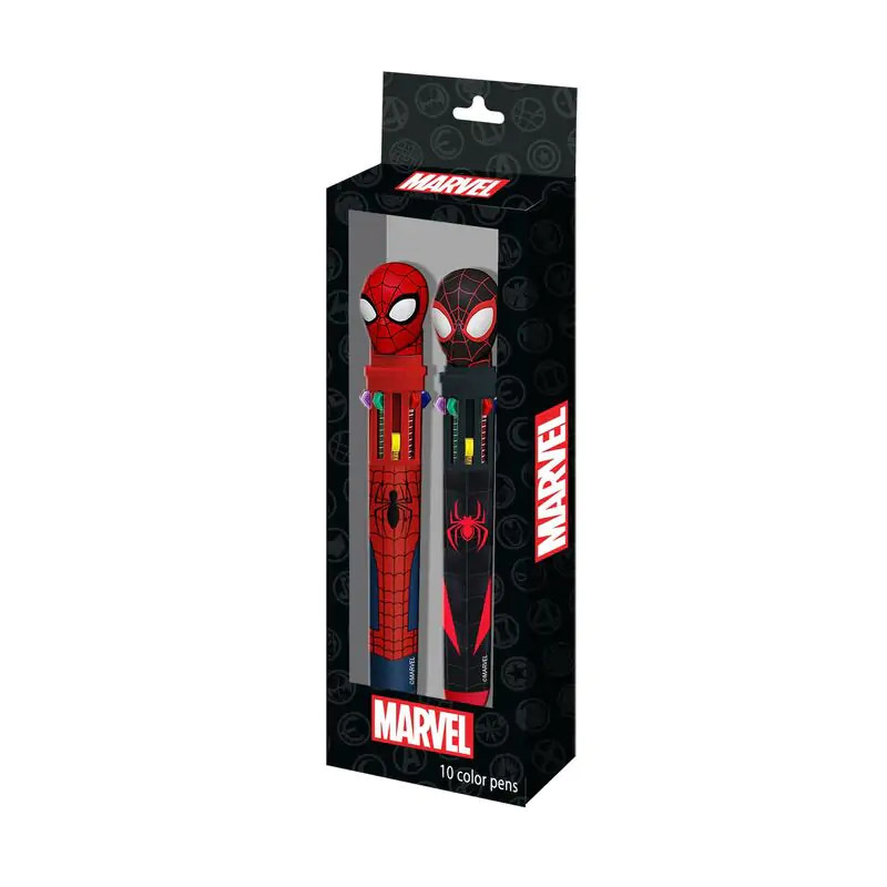 Marvel Spiderman pack 2 pens 10 colours product photo