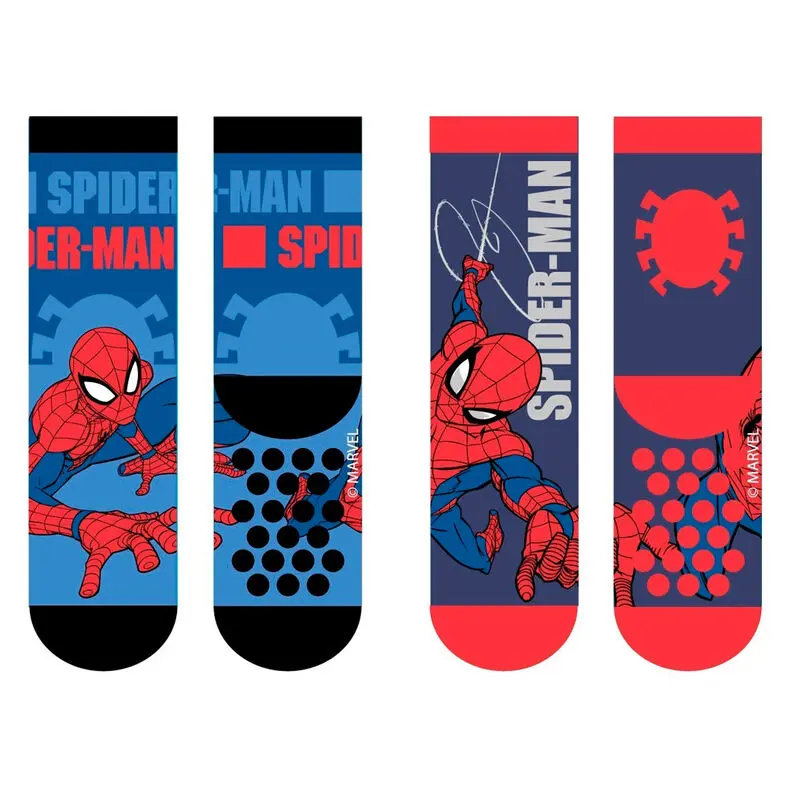 Marvel Spiderman pack 2 kids anti-slip socks product photo