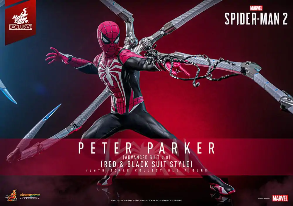 Spider-Man 2 Video Game Masterpiece Action Figure 1/6 Peter Parker (Advanced Suit 2.0) (Red and Black Suit Style) 30 cm product photo