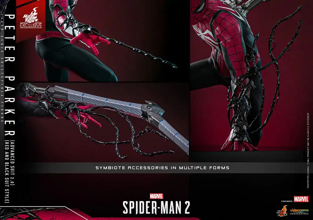 Spider-Man 2 Video Game Masterpiece Action Figure 1/6 Peter Parker (Advanced Suit 2.0) (Red and Black Suit Style) 30 cm product photo