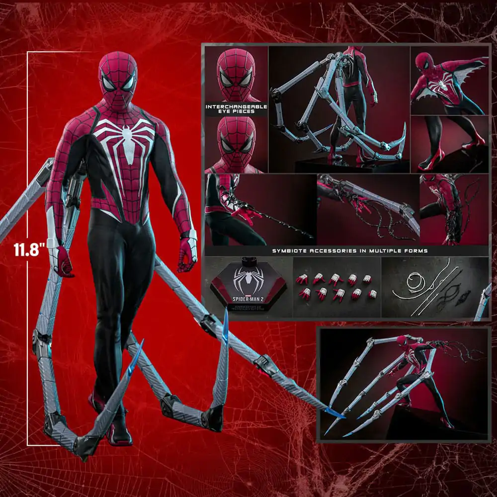 Spider-Man 2 Video Game Masterpiece Action Figure 1/6 Peter Parker (Advanced Suit 2.0) (Red and Black Suit Style) 30 cm product photo